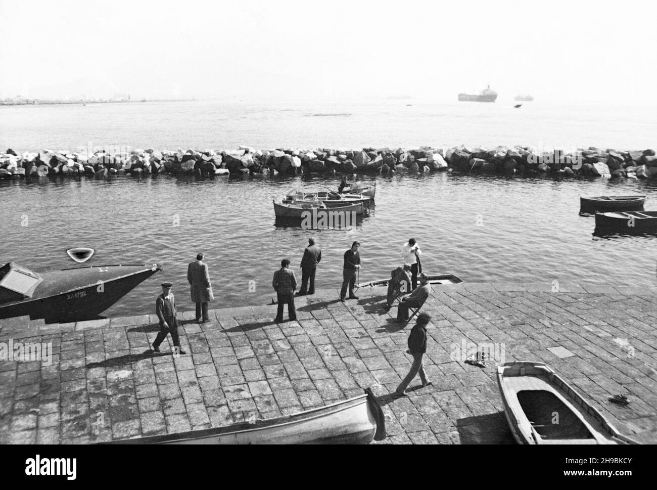 Bootshafen, Neapel, Italien, März 1978 Stockfoto