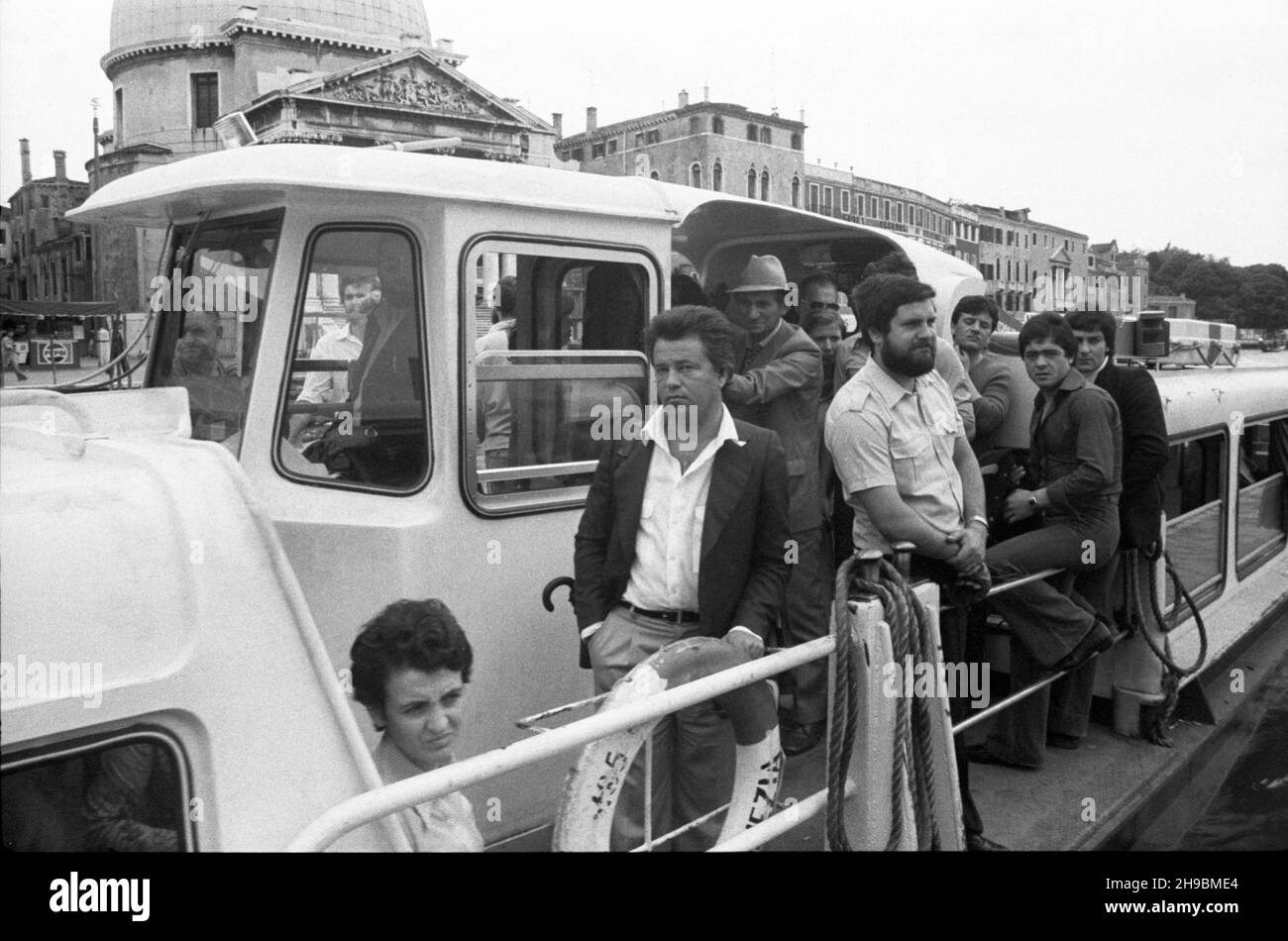 Ein kleines Schiff in Venedig, Italien, März 1978 Stockfoto