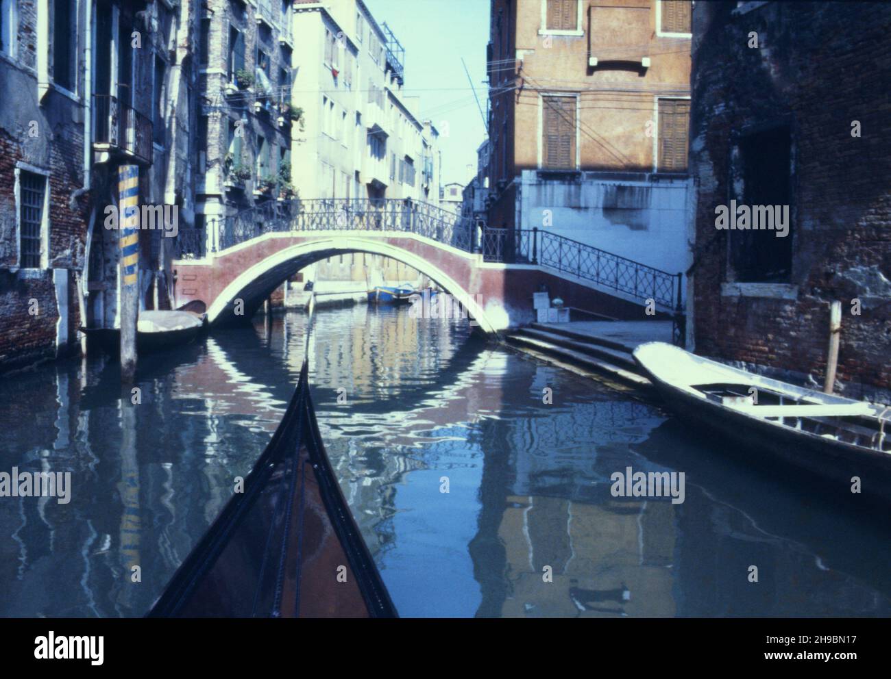 Canal, Venedig, Italien, März 1978 Stockfoto