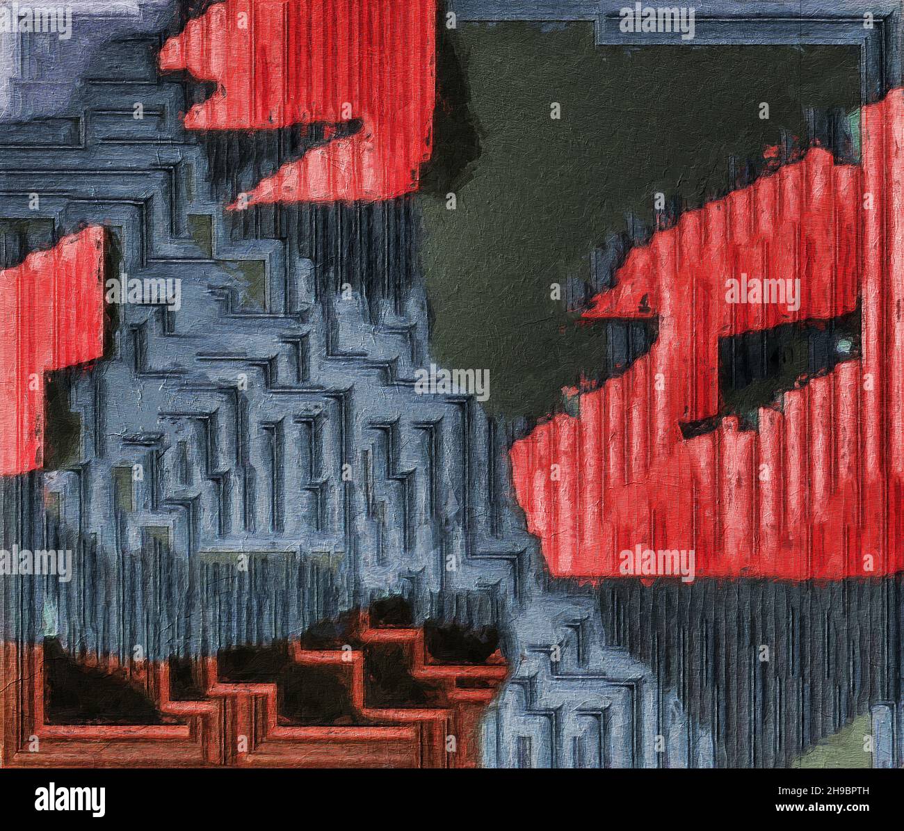Abstrakter Hintergrund. Bildmuster. Modernes Design. Zeichnen von Acrylfarben Stockfoto