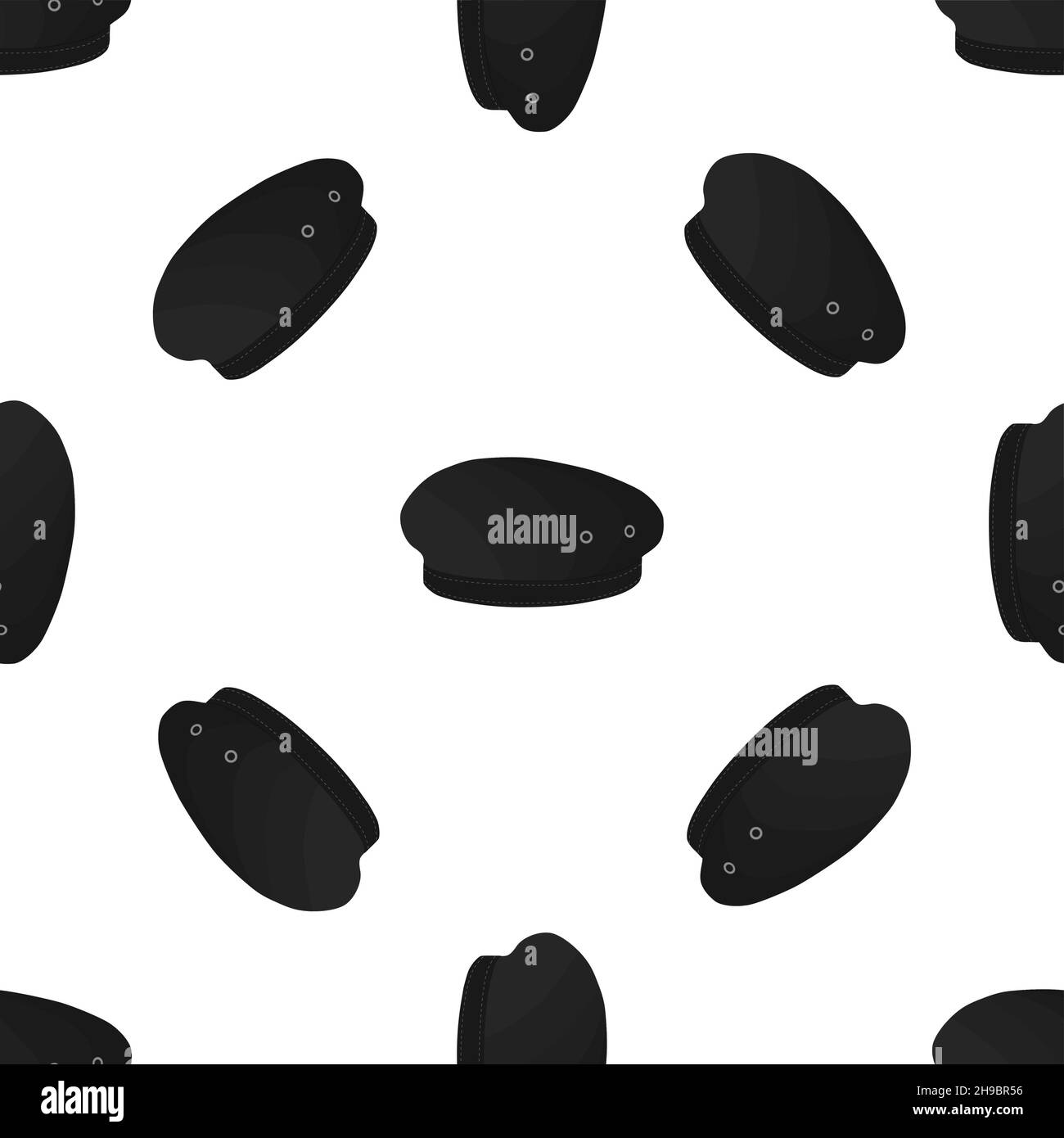 Abbildung auf Thema farbige Muster Hüte Baskenmütze, schöne Mützen in weißem Hintergrund. Mützen Muster bestehend aus Sammlung Hüte Baskenmütze zum Tragen. Pa Stock Vektor