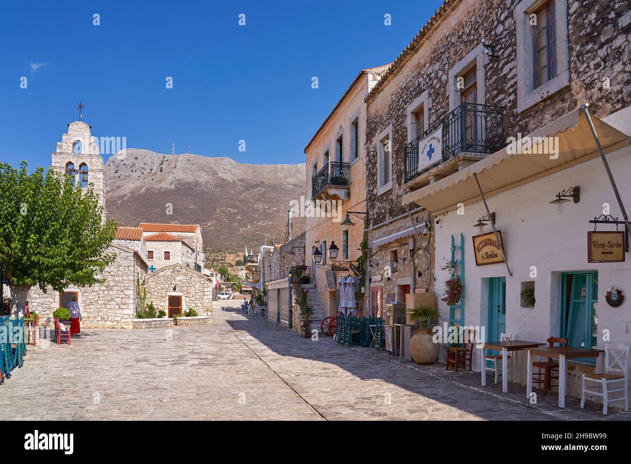 Areopoli, Halbinsel Mani, Peloponnes, Griechenland Stockfoto