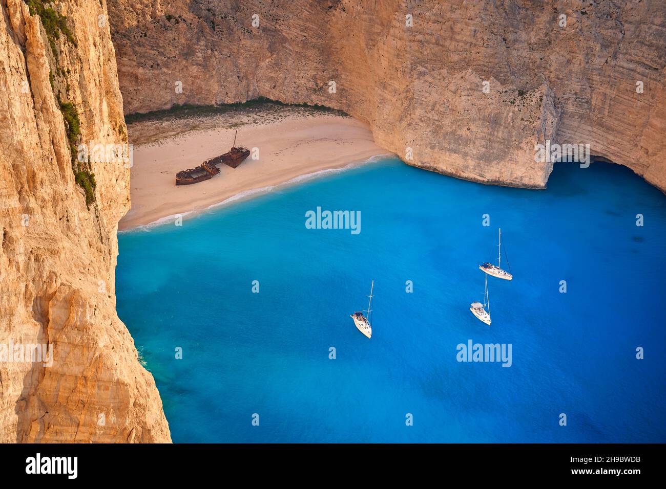 Shipwreck Bay, Navagio Beach, Zakynthos Island, Griechenland Stockfoto