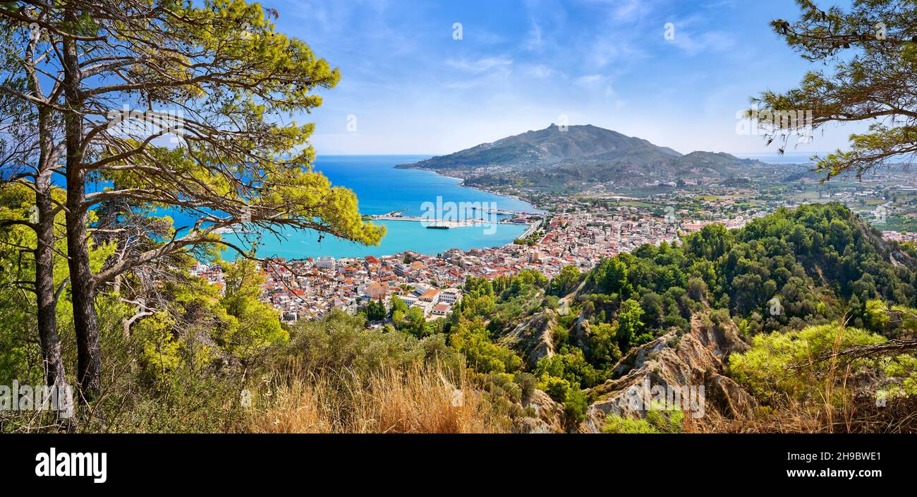 Stadtbild von Zakynthos, Griechenland Stockfoto