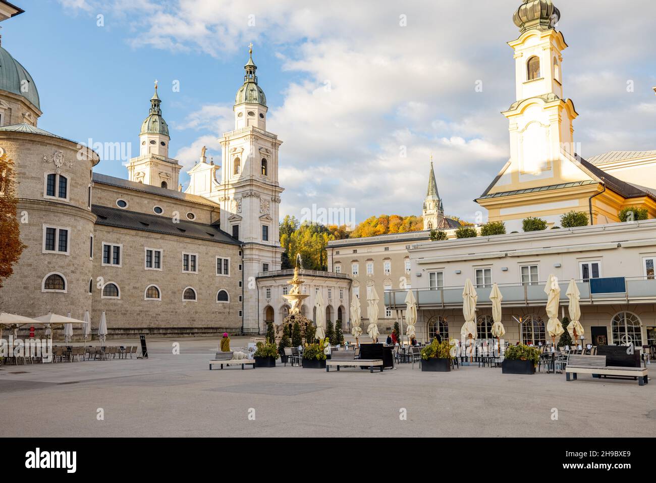 Blick auf die Altstadt in Salzburg, Österreich Stockfoto