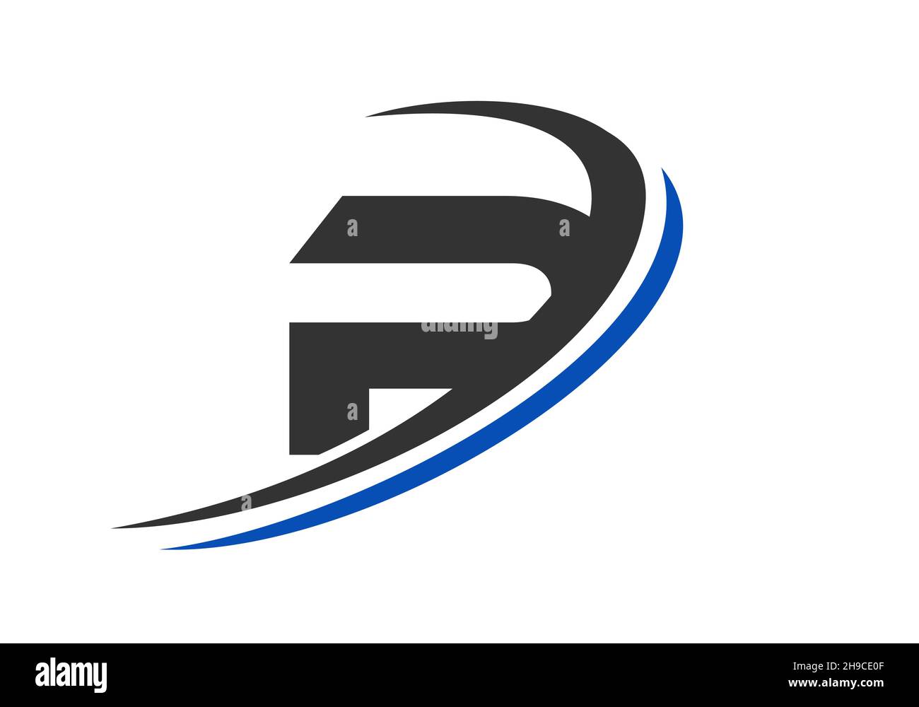 P Geschäftslogo-Vorlage mit Buchstaben. Initial P Logo Design für Immobilien, Finanzen, Marketing, Management, Bau etc Stock Vektor