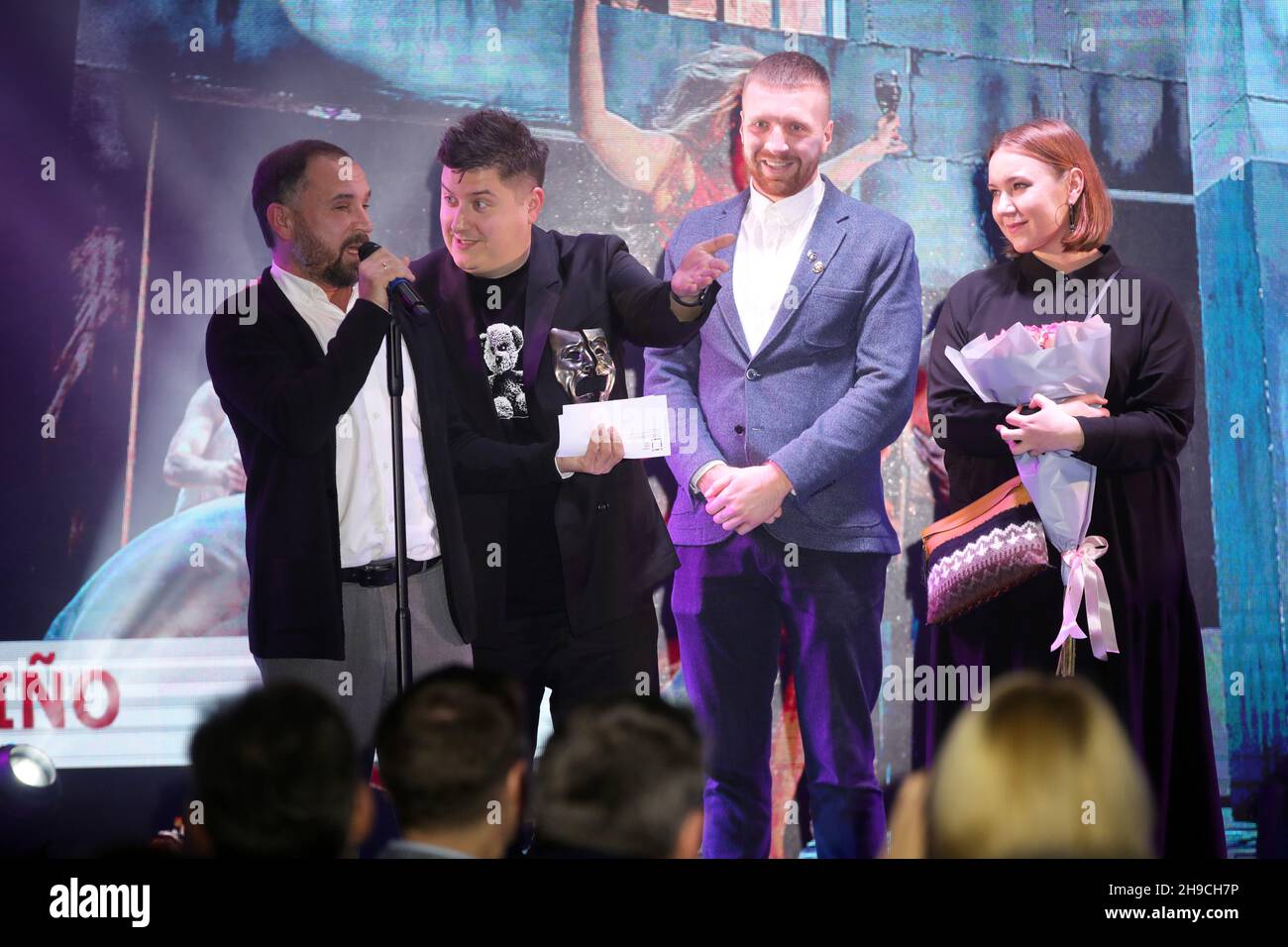 KIEW, UKRAINE - 4. DEZEMBER 2021 - Direktor, künstlerischer Leiter des Iwan Franko Ivano-Frankivsk Academic Regional Music and Drama Theatre Rostyslav Stockfoto