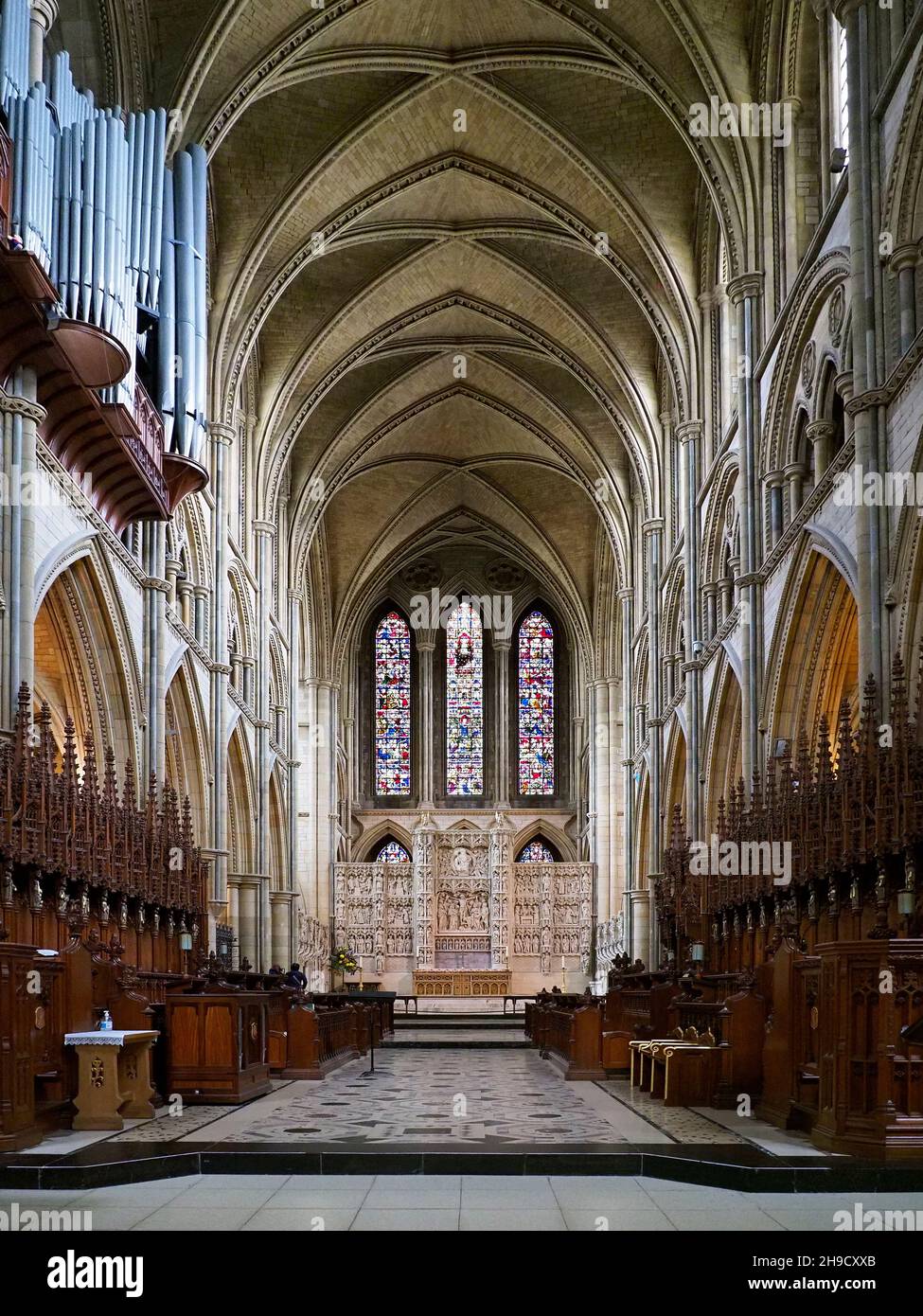 Innenräume der Truro Cathedral in Cornwall, England Stockfoto