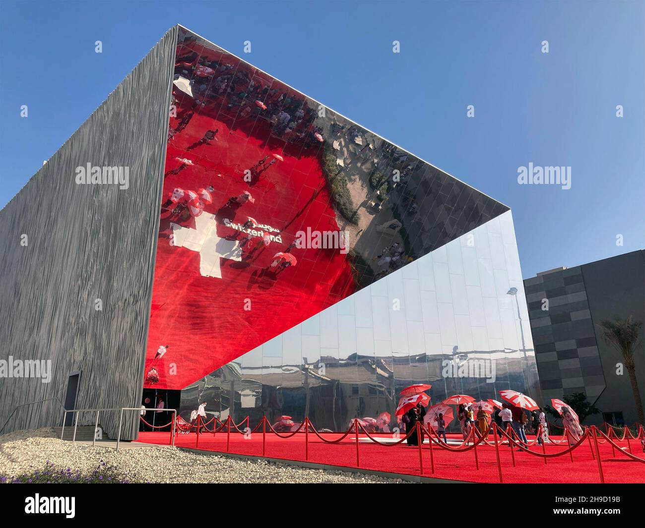 VAE, Dubai - 1. Dezember 2021: Schweizer Pavillon auf der World Expo 2020 Stockfoto