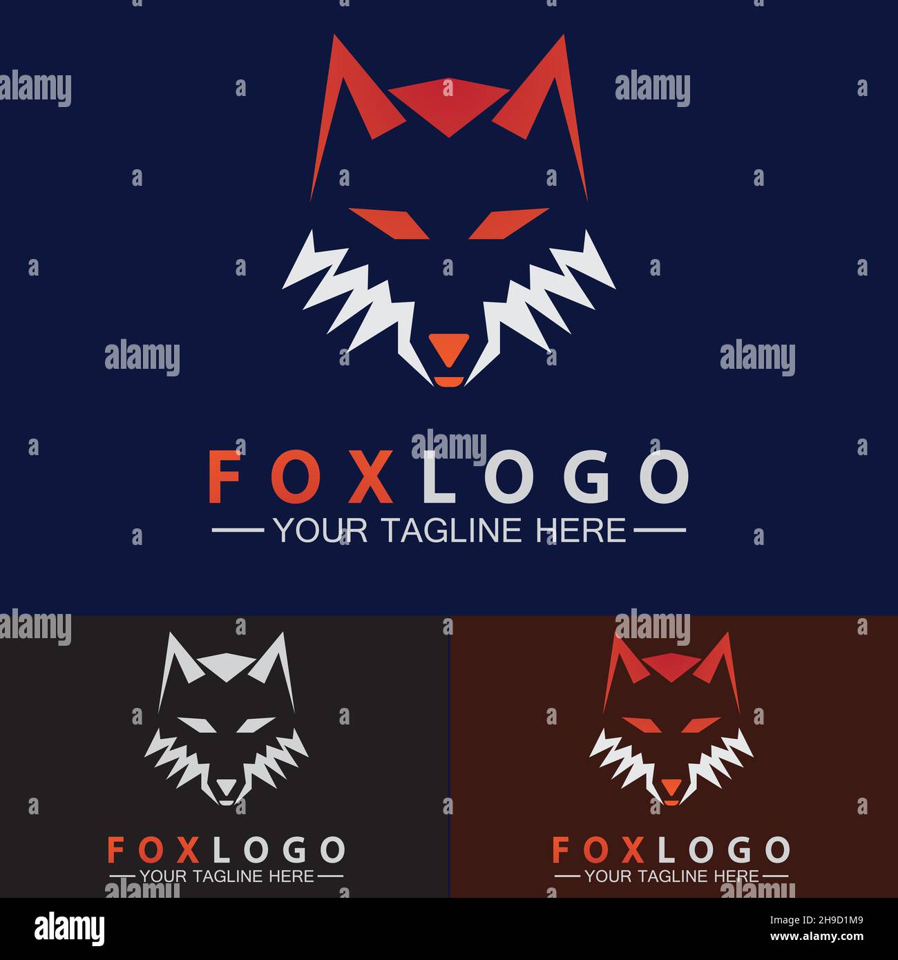 Fox-Logo Vektor Illustration Design-Vorlage Stock Vektor