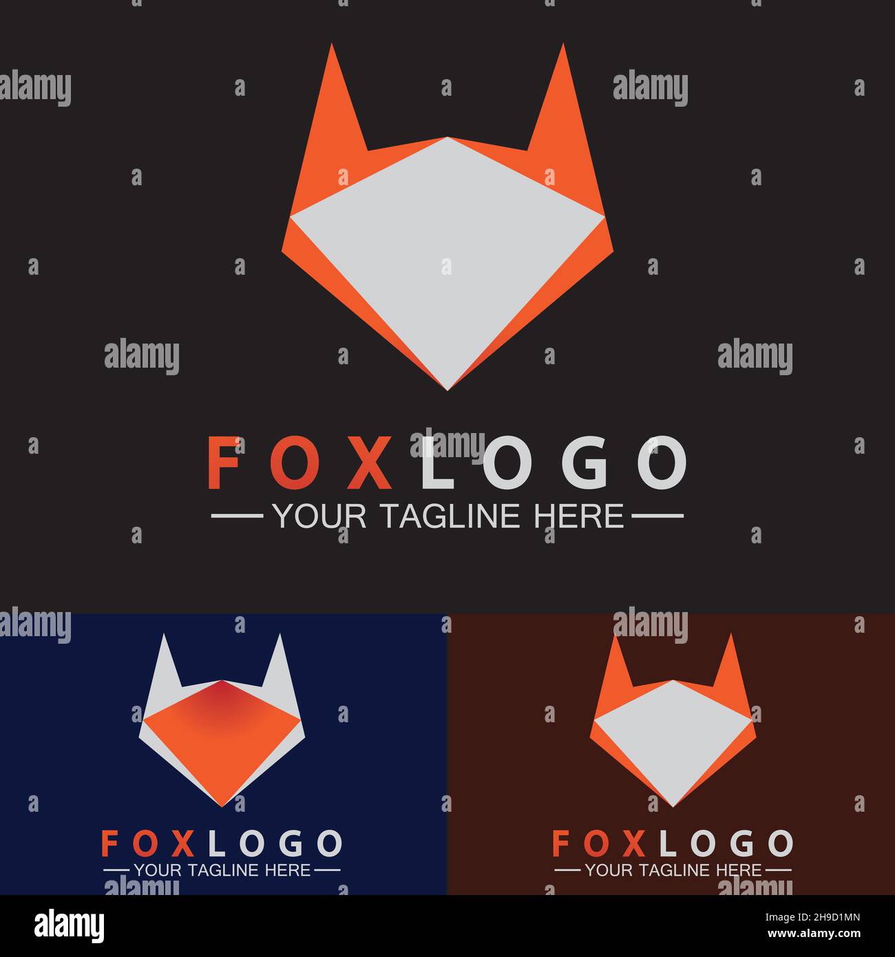 Fox-Logo Vektor Illustration Design-Vorlage Stock Vektor
