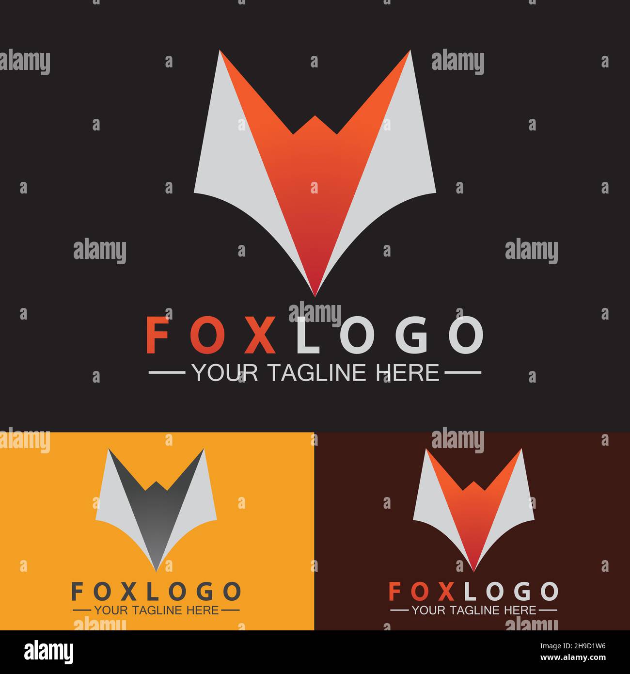 Fox-Logo Vektor Illustration Design-Vorlage Stock Vektor