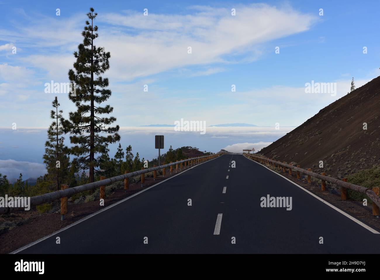 Straße zum Teide, Teneriffa Stockfoto