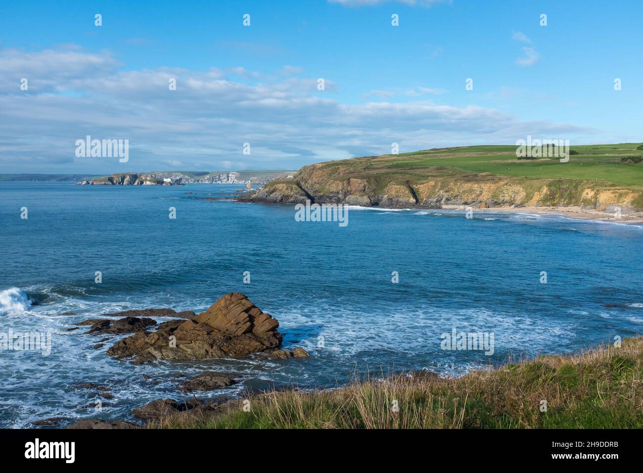 Die Südküste von Devon bei Thurlestone im Süden von Hams, Devon Stockfoto