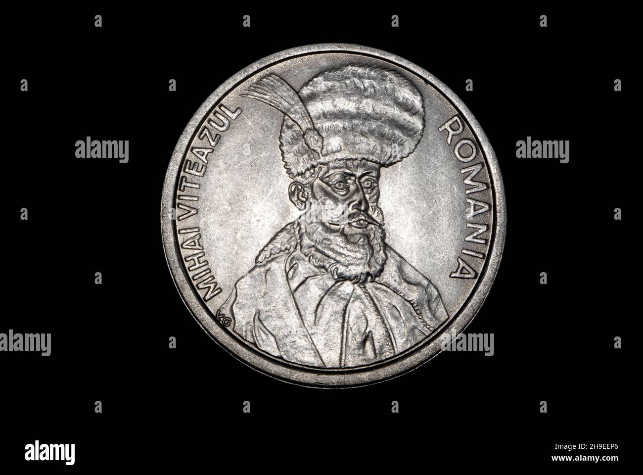 100 Lei Rumänische Münze Stockfoto