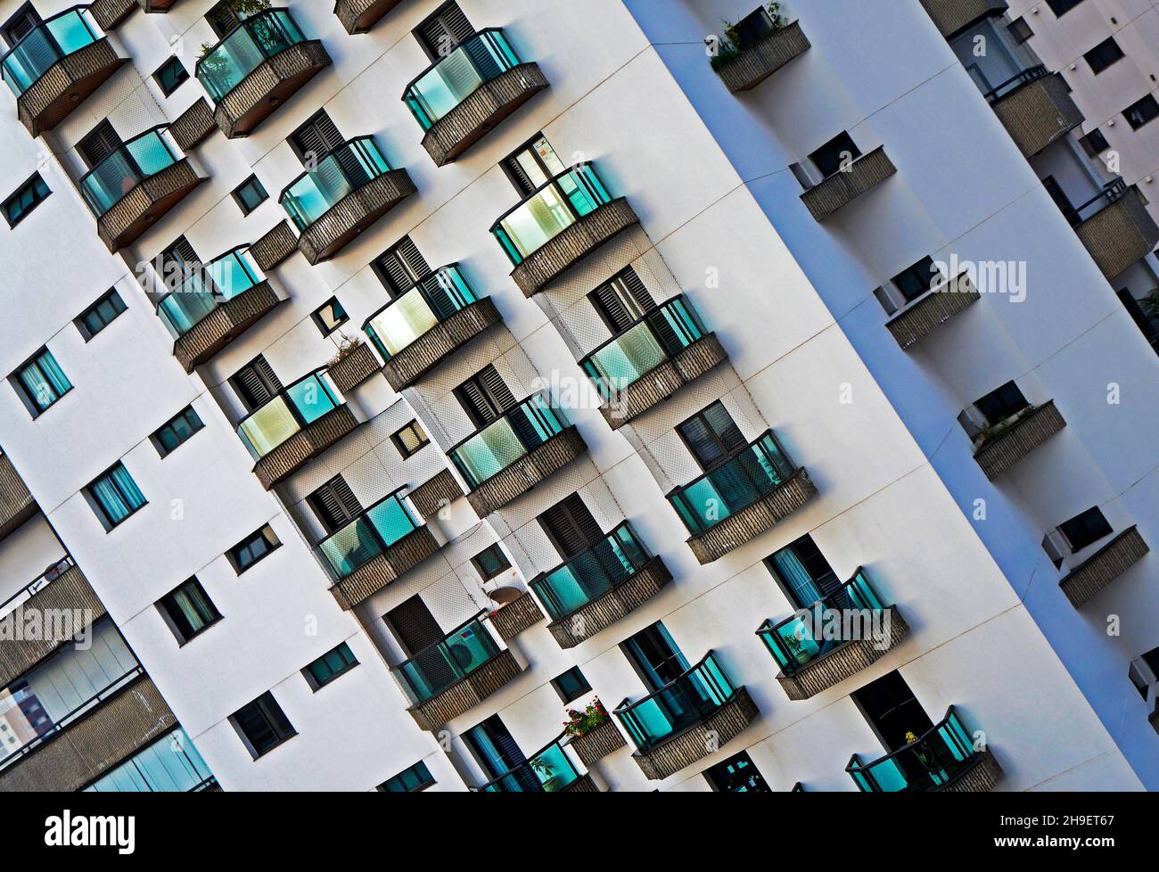 Fassade von Wohngebäuden, Sao Paulo Stockfoto