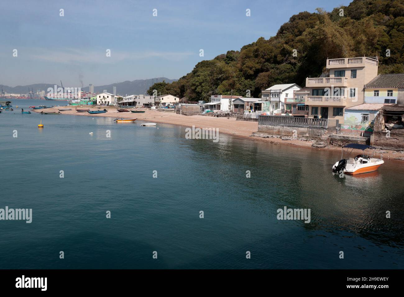 Dorfhäuser, Kat O (Crooked Island), Mirs Bay, nordöstlich von Hongkong 27th Nov 2021 Stockfoto