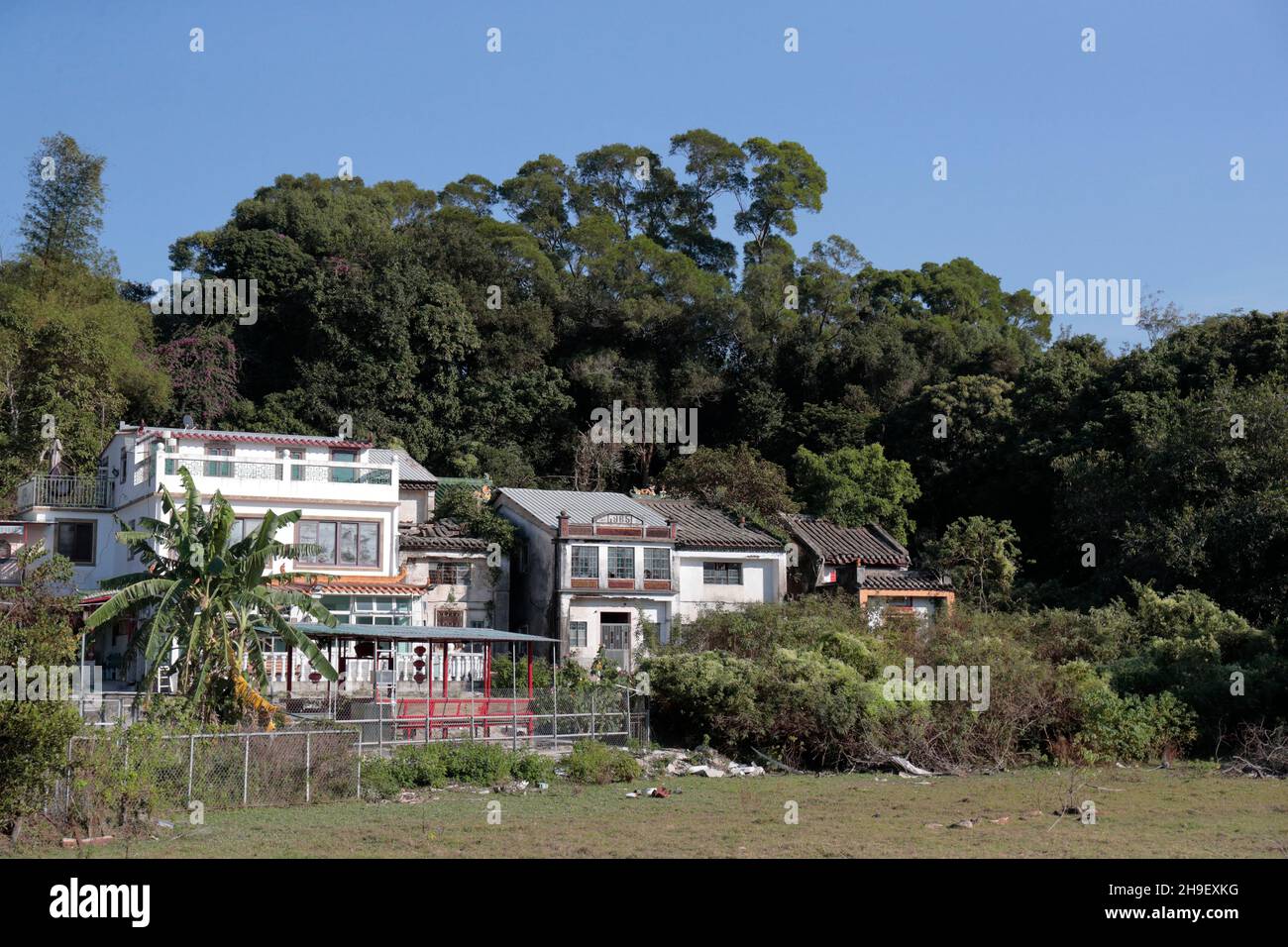 Dorfhäuser, Kat O (Crooked Island), Mirs Bay, nordöstlich von Hongkong 27th Nov 2021 Stockfoto