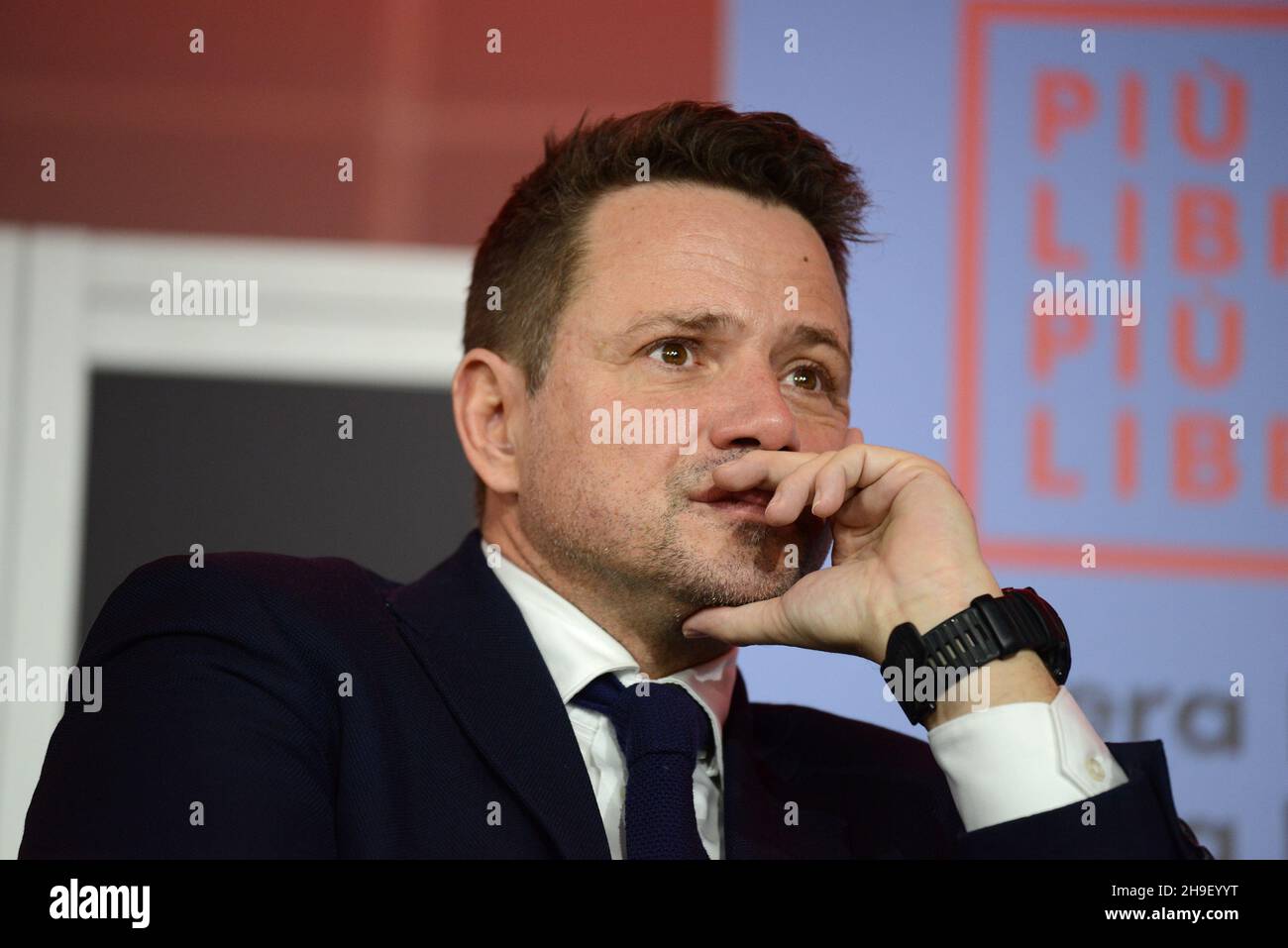 Rom, Italien. 04th Dez 2021. Rafał Trzaskowski, Bürgermeister von Warschau Kredit: Unabhängige Fotoagentur/Alamy Live News Stockfoto