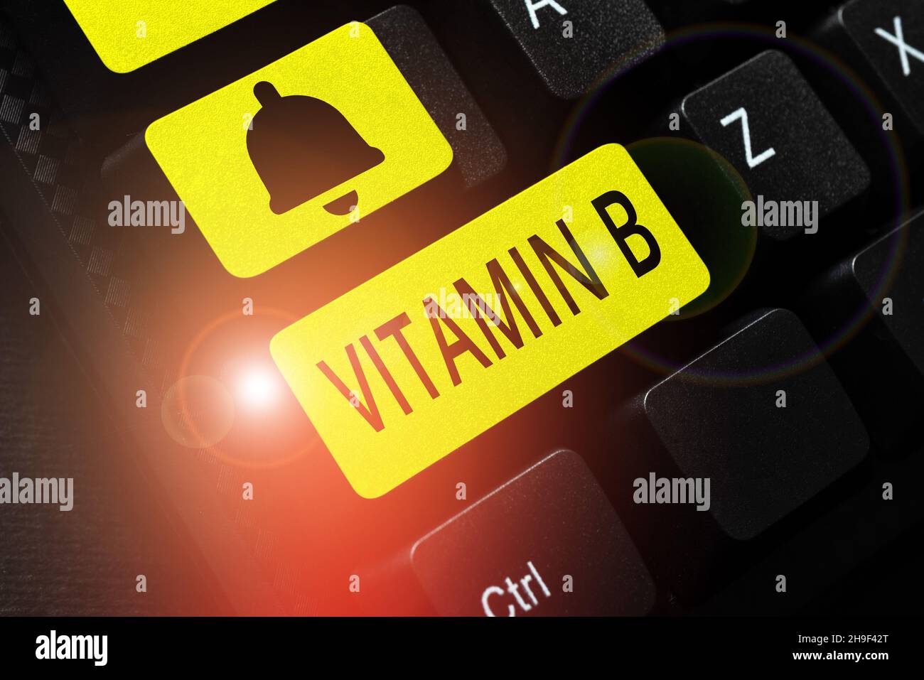 Textschild mit Vitamin B. Geschäftsidee Nährstoff, der hilft, den
