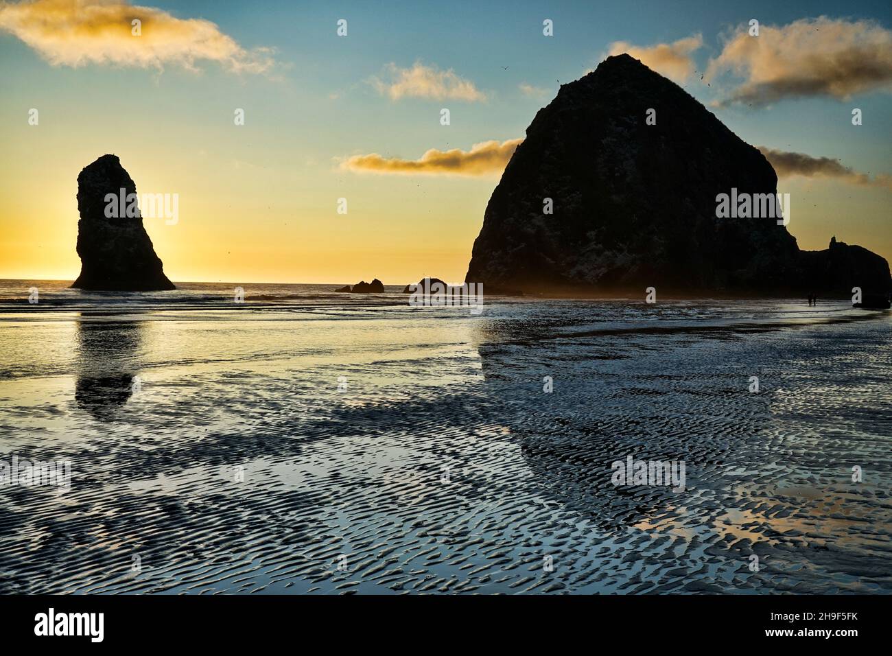 Blick vom Cannon Beach Oregon Stockfoto