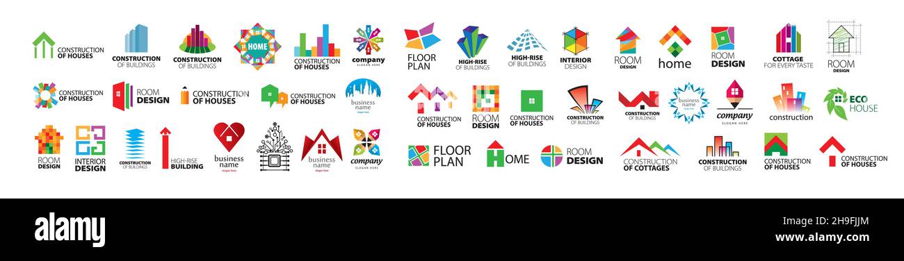 Eine Reihe von Vektor-Logos der Bau-und Home-Verbesserung Stock Vektor