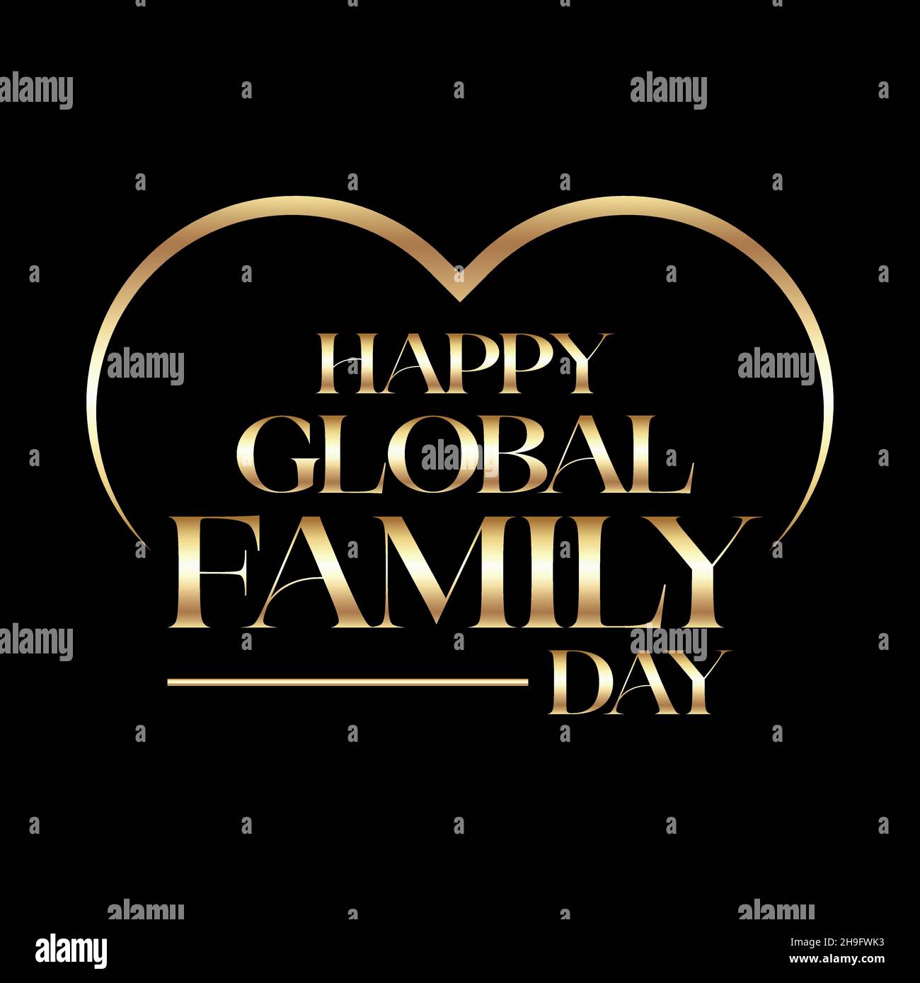 Hope Konzept: Global Family Day Vektor-Banner-Vorlage Illustration. Stock Vektor