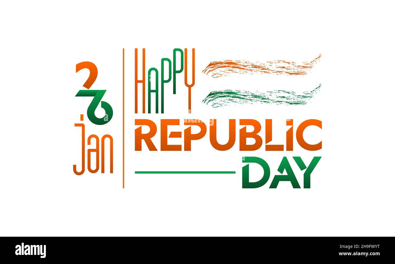Indian Republic Day Vektor Illustration Banner-Vorlage. 26 Januar Republic Day Konzept. Stock Vektor