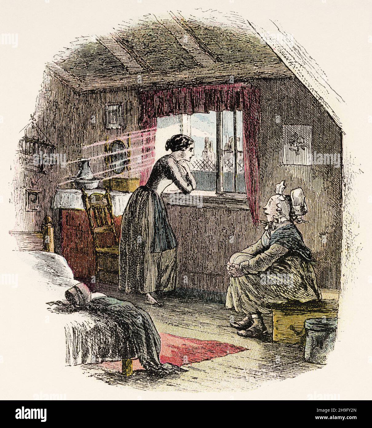 Die Geschichte der Prinzessin. Farbabbildung aus dem Charles Dickens Roman Little Dorrit von Hablot Knight Browne (1815-1882) englischer Künstler, bekannt als Piz Stockfoto