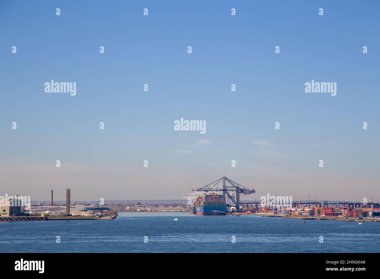 GCT Bayonne Containerterminal in New Jersey Stockfoto