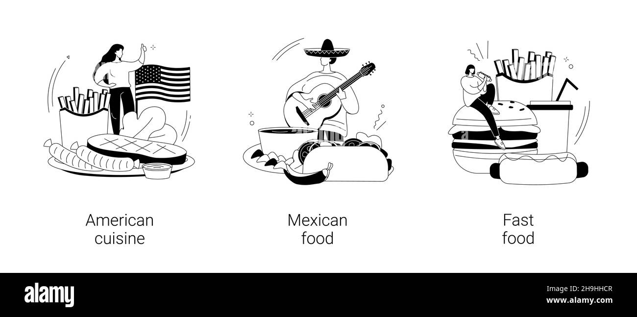 National Cuisine abstrakte Konzept Vektor-Illustrationen. Stock Vektor