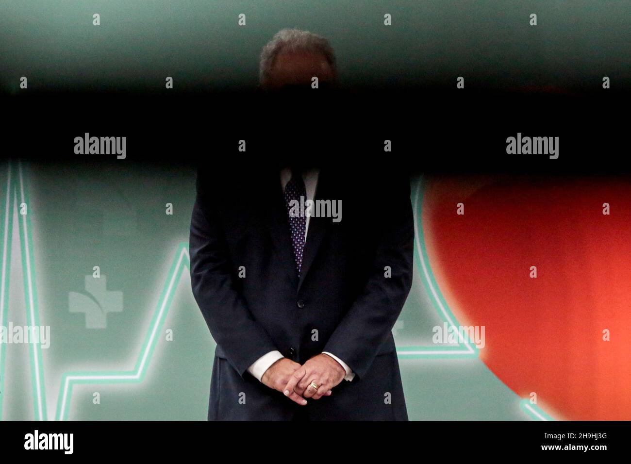 SP - Sao Paulo - 12/07/2021 - SAO PAULO, MINISTER MARCELO QUEIROGA - der Minister für Gesundheit, Marcelo Queiroga, während der Unterzeichnung der Verordnung, die den akuten Myokardinfarkt-Versorgungslinie erweitert, am Heart Institute of Hospital das Clinicas ( Incor) in Sao Paulo, an diesem Dienstag (7). Foto: Suamy Beydoun/AGIF/Sipa USA Stockfoto