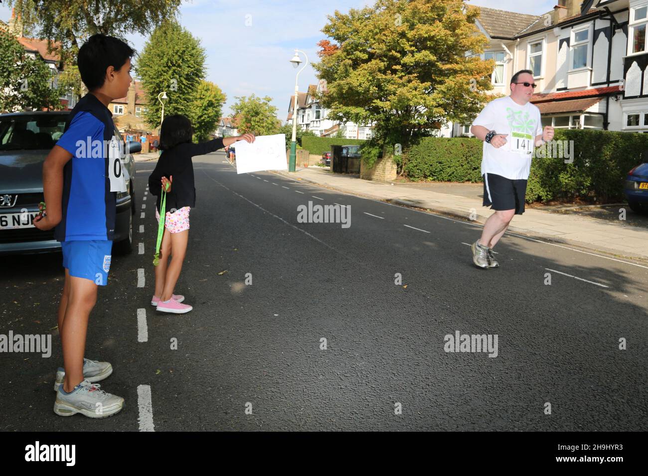 Szenen aus dem Ealing-Halbmarathon 2013 Stockfoto