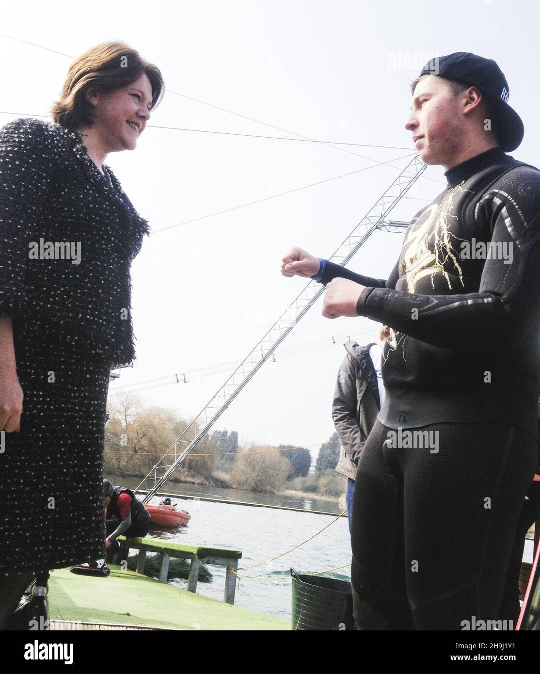 Kultursekretärin Maria Miller besucht das Wake Fest Stockfoto