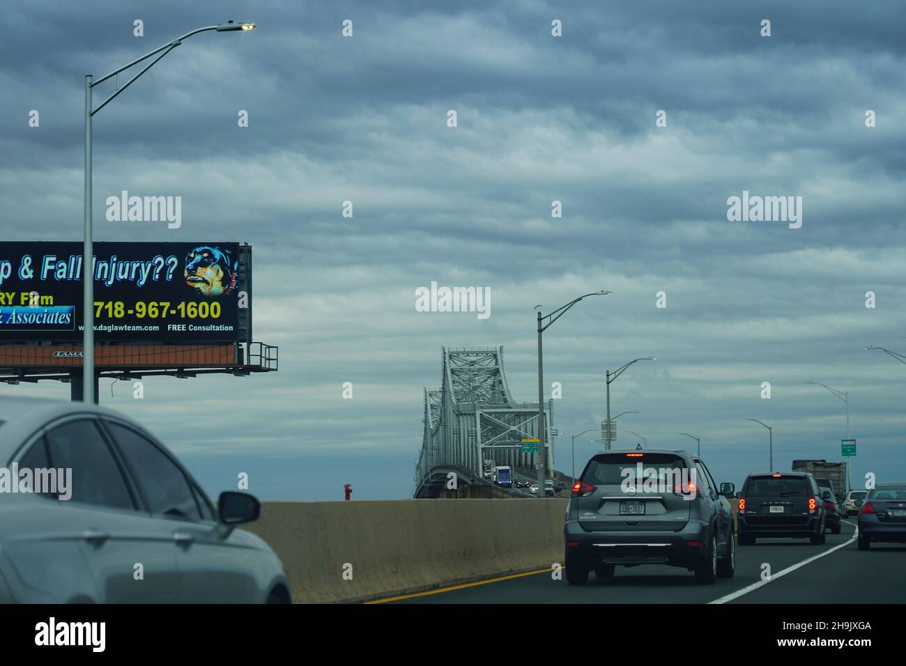 Ein Blick auf die Goethals Bridge, die Staten Island mit New Jersey in den Vereinigten Staaten verbindet. Aus einer Serie von Reisefotos in den Vereinigten Staaten. Fototermin: Mittwoch, 4. April 2018. Bildnachweis sollte lauten: Richard Gray/EMPICS Stockfoto