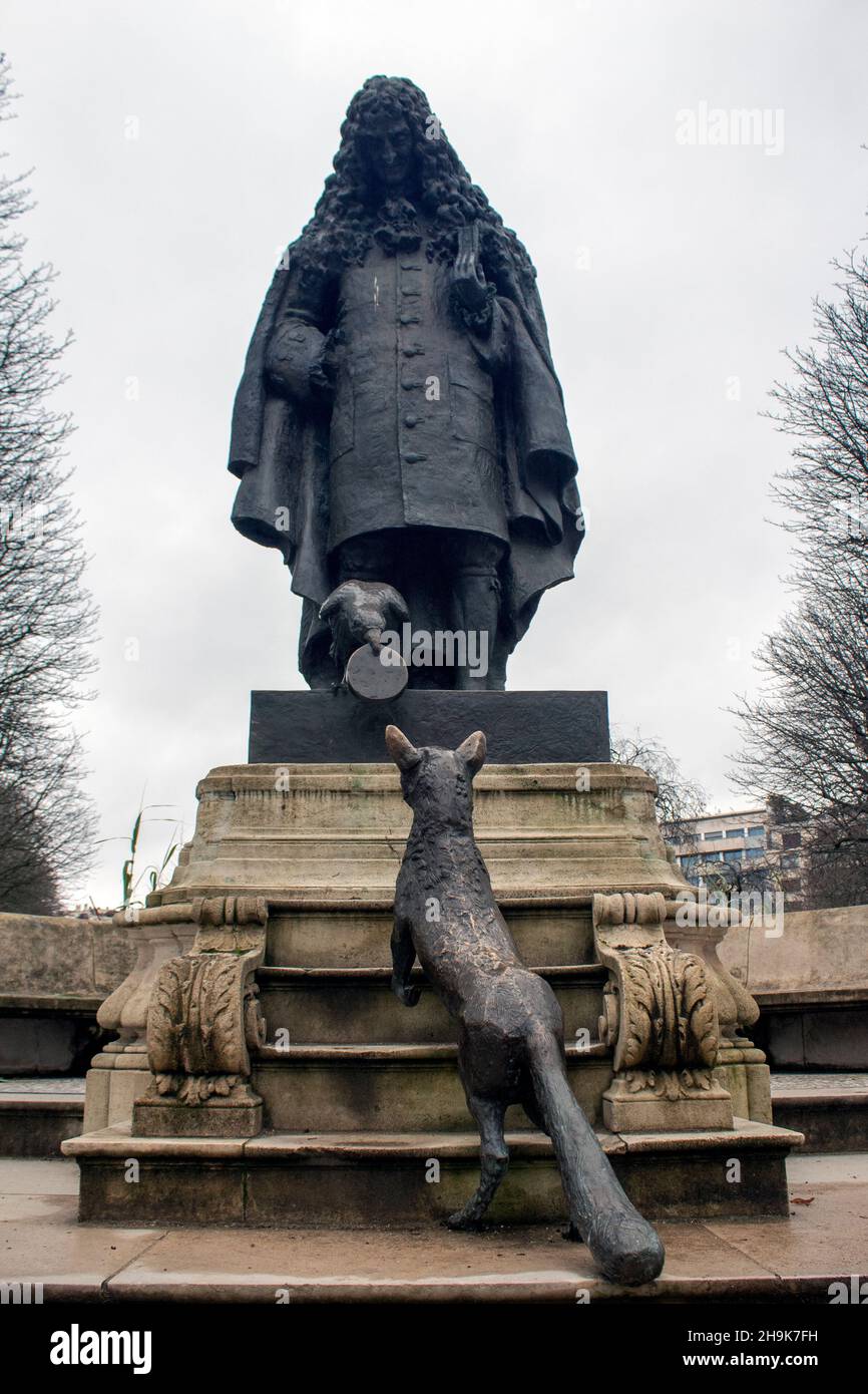 Statue von Jean de La Fontaine Jardin du Ranelagh Passy Paris Frankreich Stockfoto