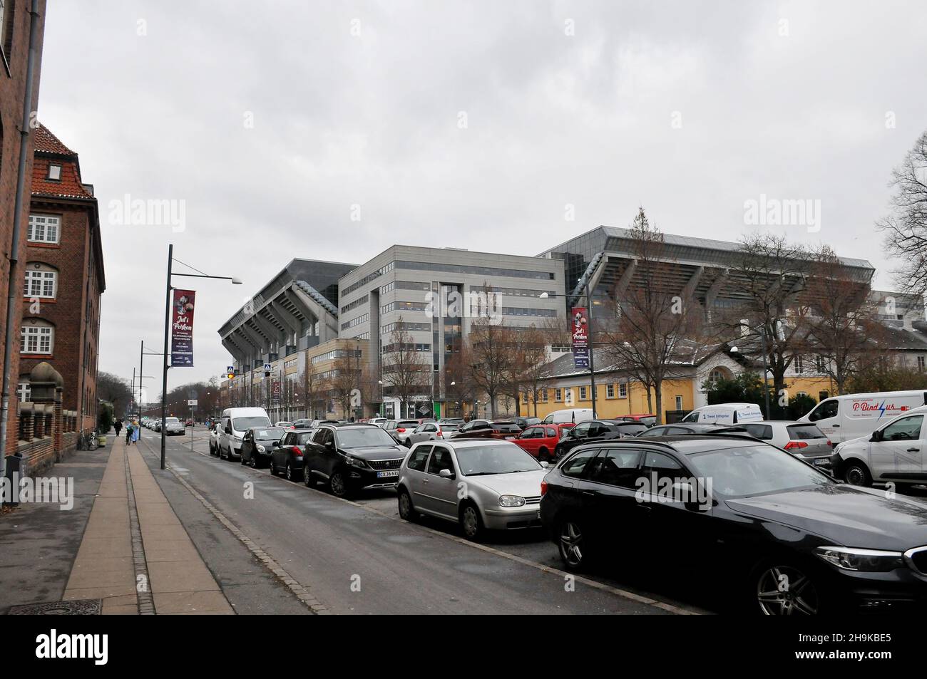 Kopenhagen/Dänemark./06. Dezember 2021/ Parken dänemarks nationales Fußballstadion in der dänischen Hauptstadt. (Foto..Francis Joseph Dean/Dean Bilder) Stockfoto