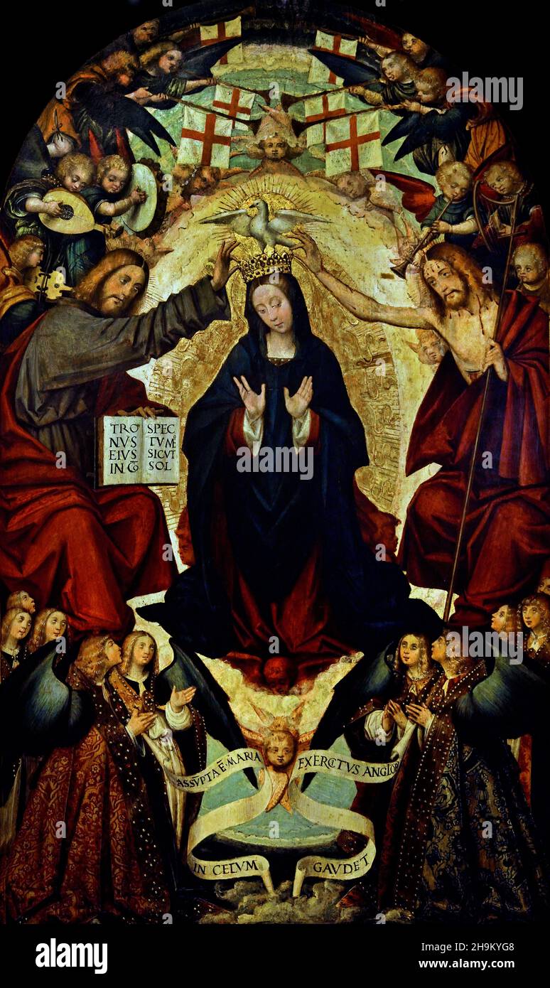 Defendente Ferrari (1480/85 - 1540) - Krönung der Jungfrau Maria,1525-30, Italien, Italienisch. Stockfoto