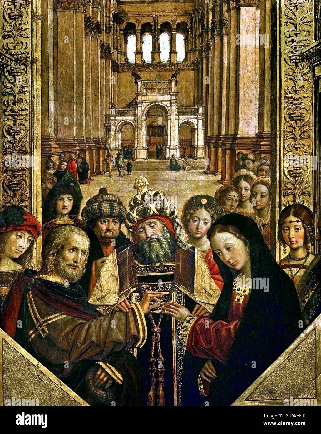 Defendente Ferrari (1480/85 - 1540) - Hochzeit der Jungfrau,1504 Italien, Italienisch. Stockfoto