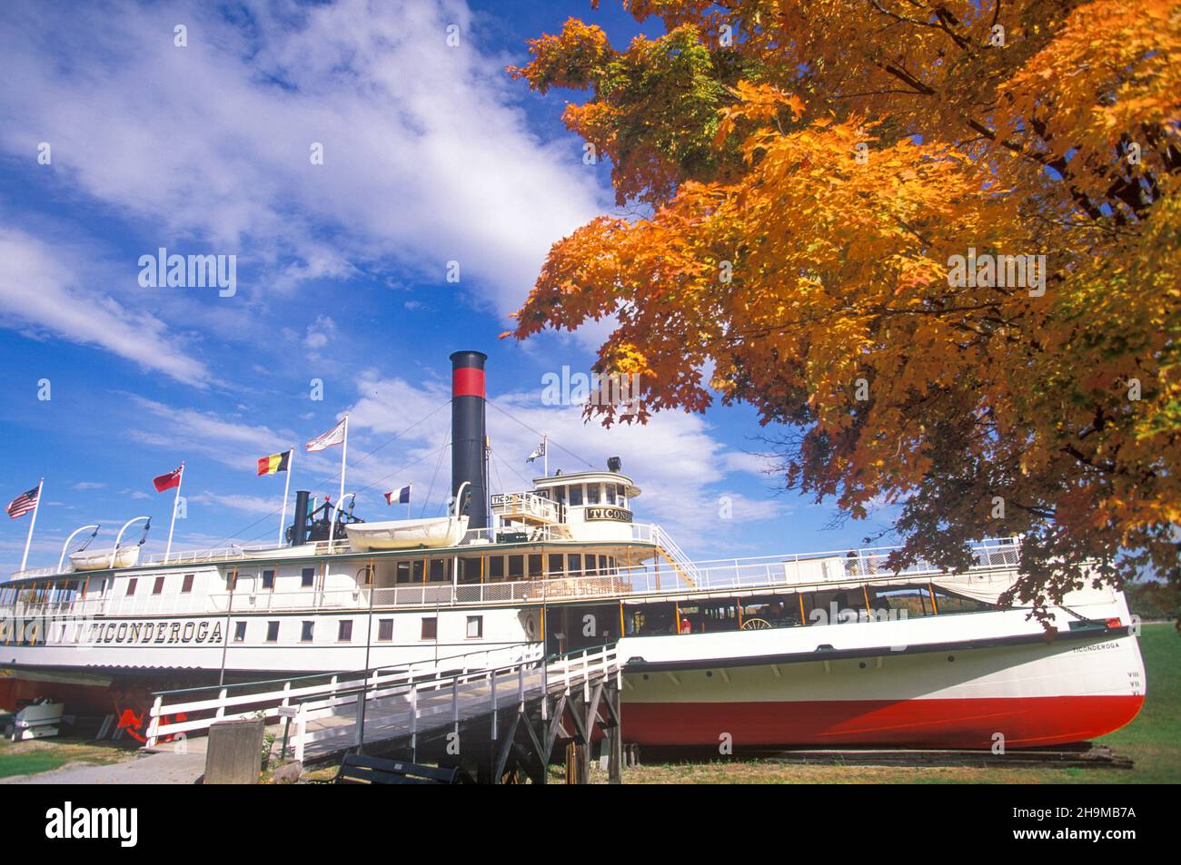 Steamboat Ticonderoga. Shelburne Museum, Shelburne, Vermont, USA Stockfoto