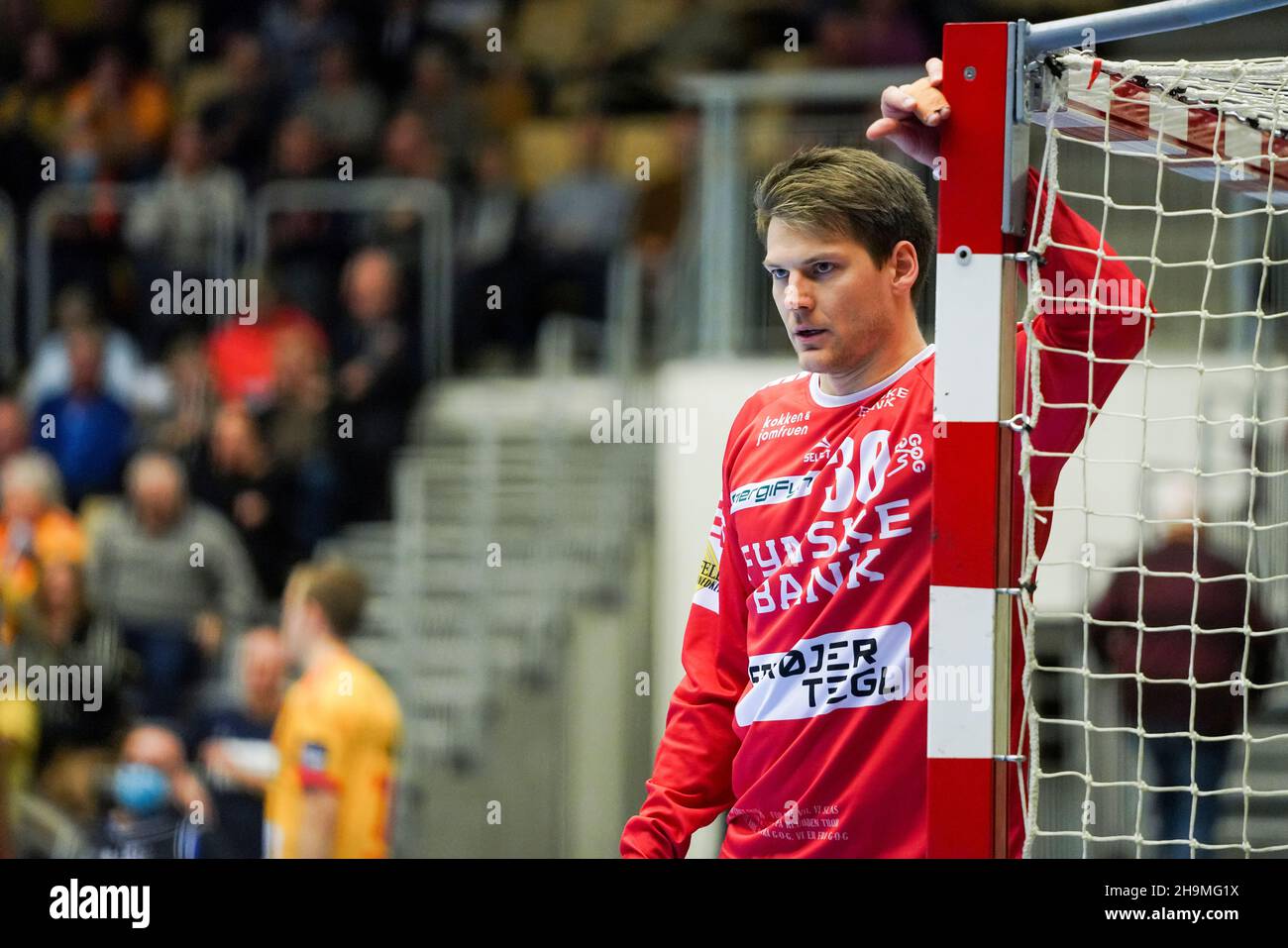 Odense, Dänemark. 07th Dez 2021. Torbjorn Bergerud (30) von GOG im EHF-Spiel der Europäischen Liga zwischen GOG und TBV Lemgo Lippe in der Jyske Bank Arena in Odense. (Foto: Gonzales Photo/Alamy Live News Stockfoto