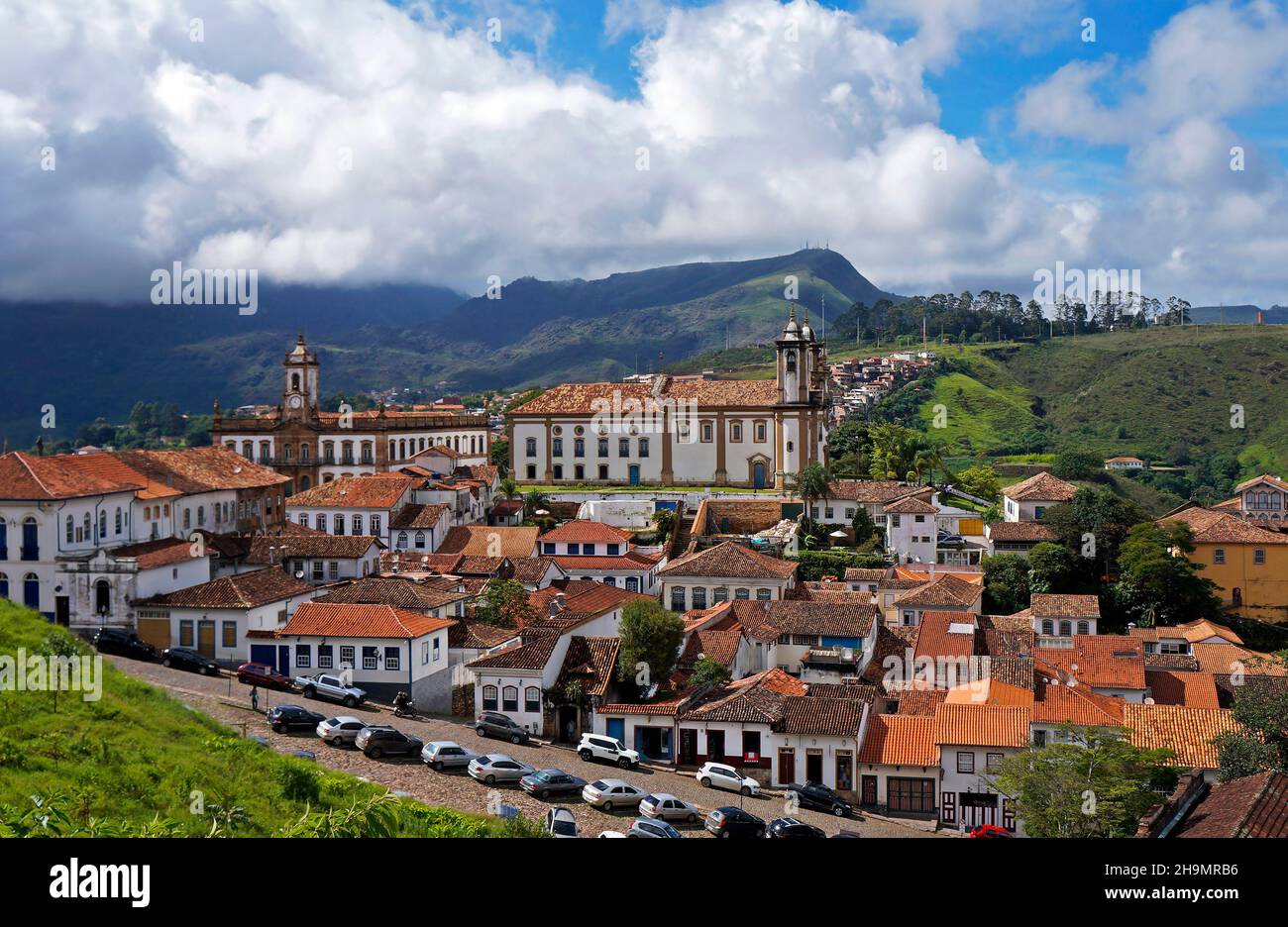 Teilansicht von Ouro Preto, historische Stadt in Brasilien Stockfoto