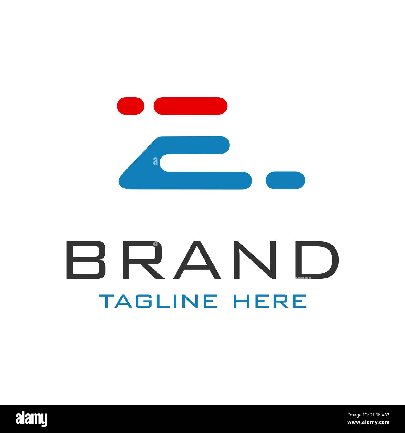 monogram Logo Design Buchstabe E Stockfoto