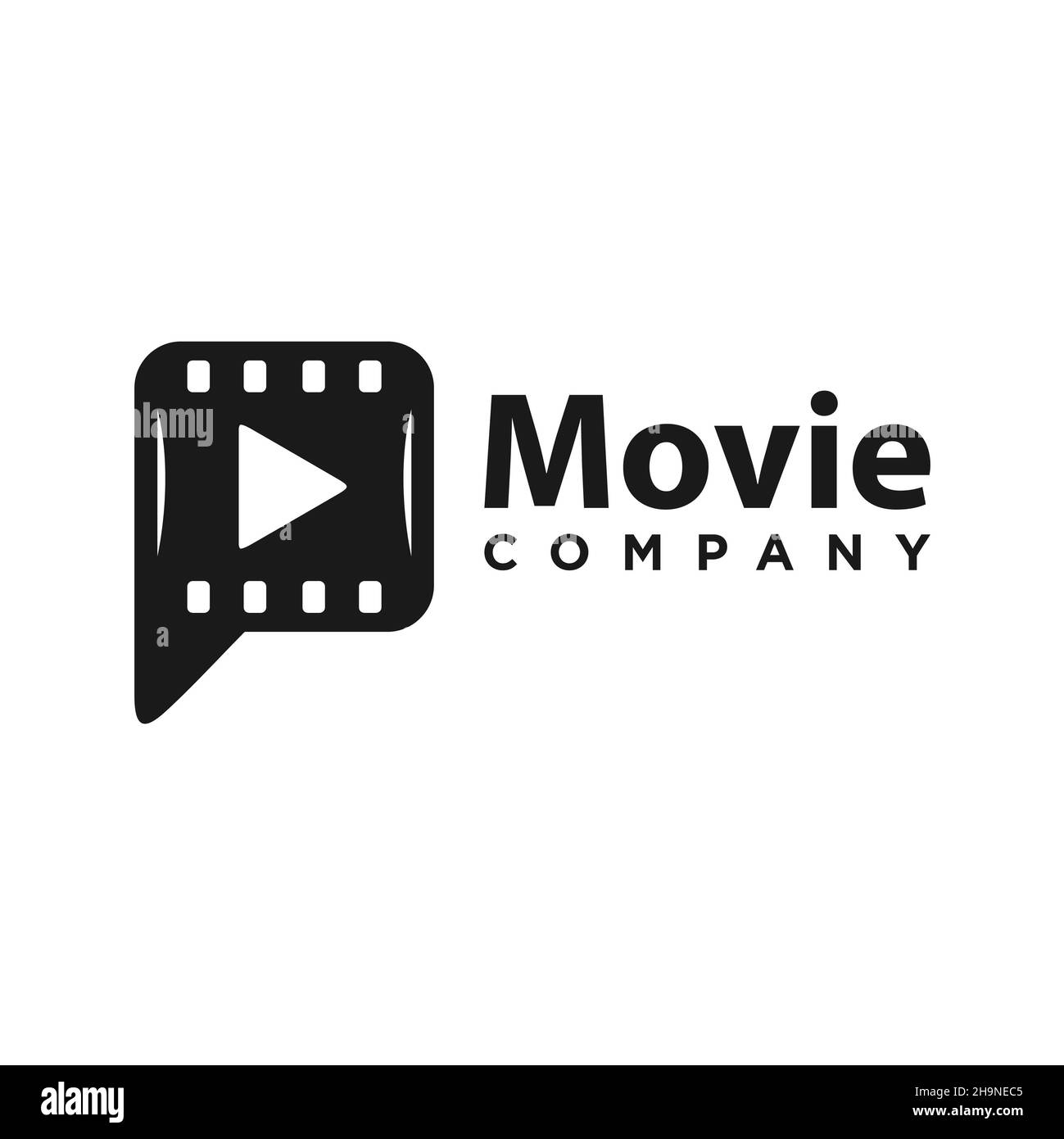 Film Symbol Logo Design schreiben p Stockfoto