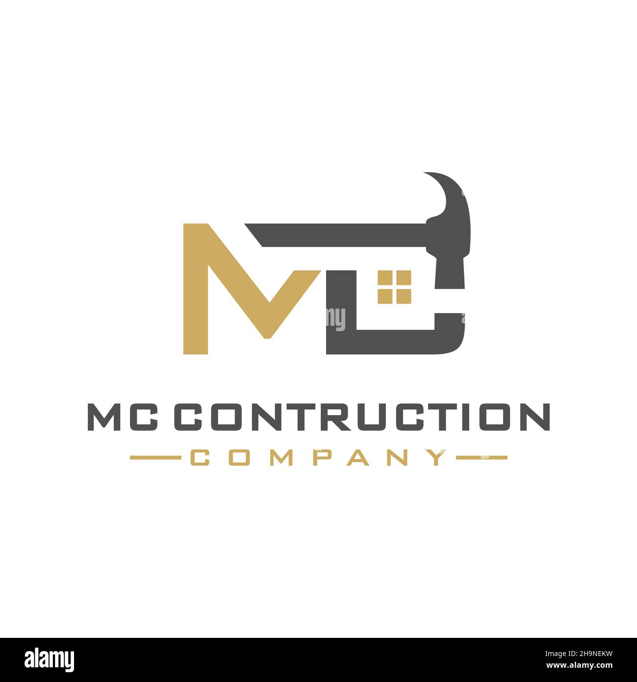 Design mit MC-Logo im Buchstabendesign Stockfoto