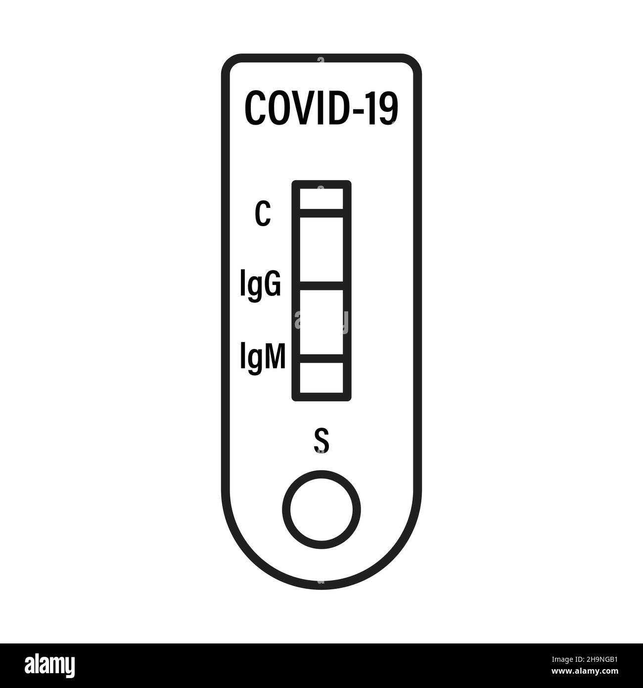 Rapid Antigen Self Test (RST) Icon Vector Rapid Antigen Detection Test (RADT) Symbol Coronavirus, COVID-19 Antikörper Test Zeichen Gesundheitswesen und medizinische c Stock Vektor