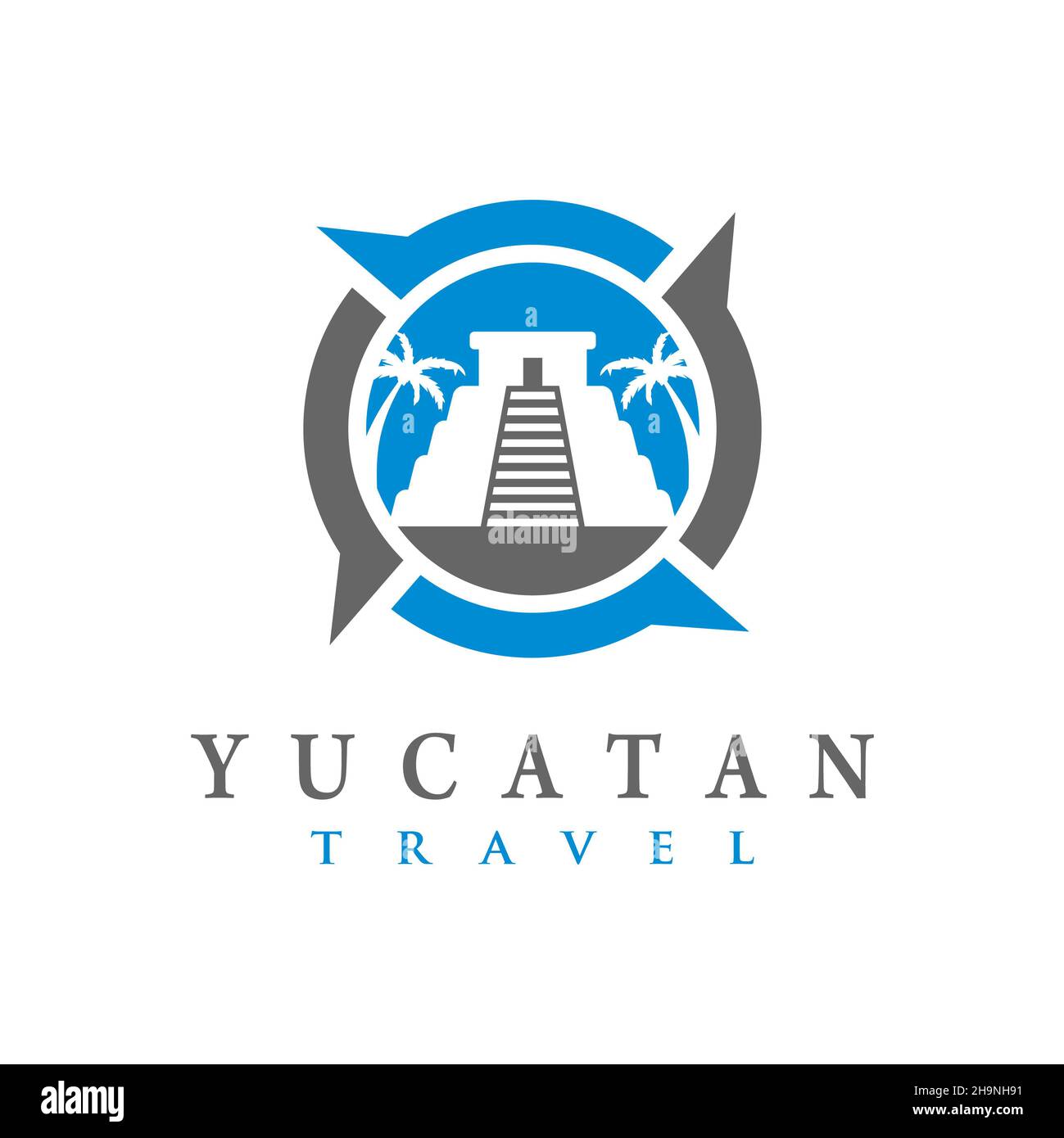 Yucatan Tempel Logo Ihr Unternehmen Stockfoto