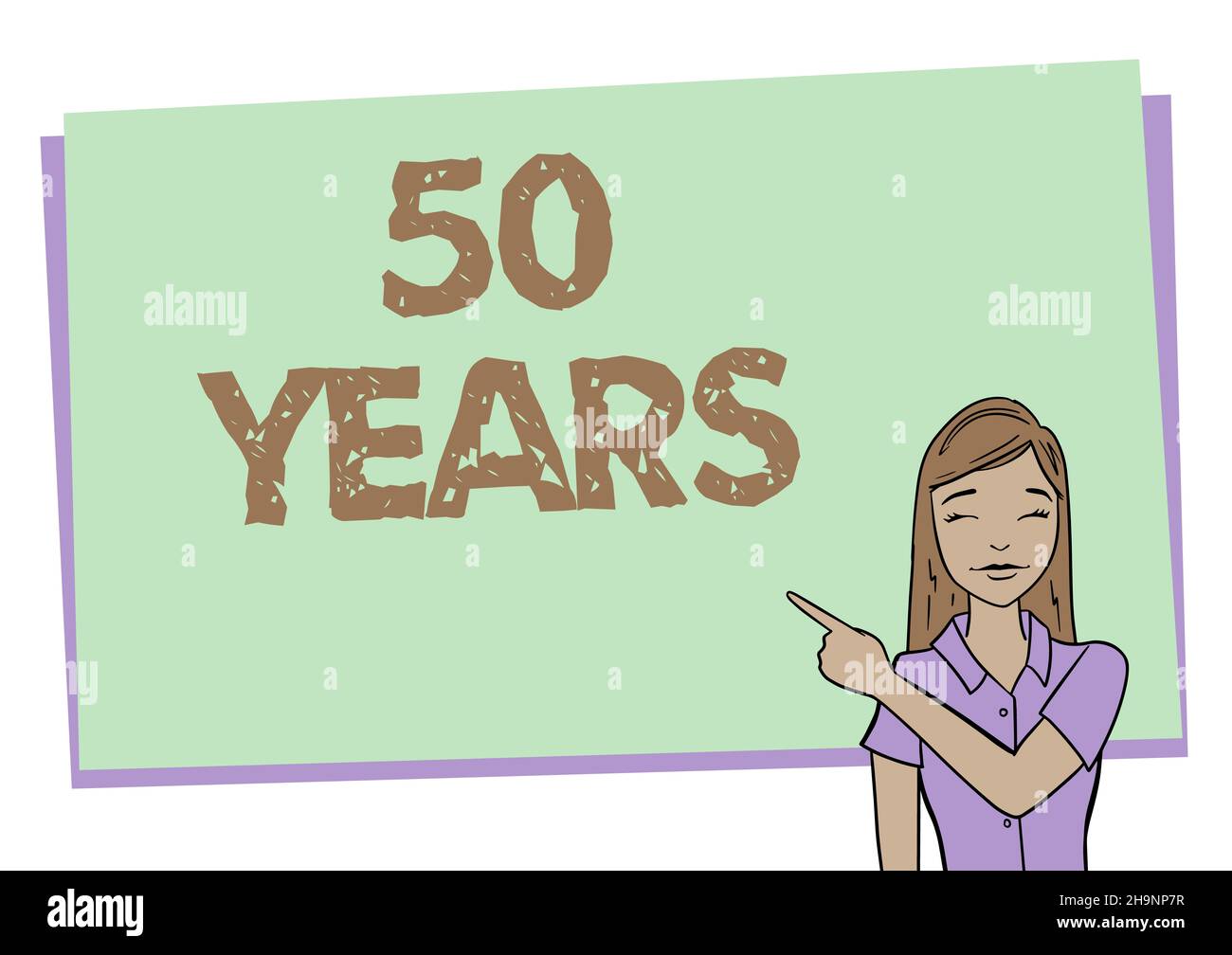 Schreiben mit Text 50 Jahre. Konzept Bedeutung Ehrung Ruby Jubilee Gedenken an einen besonderen Tag Semizentennial Erstellen interessante Kurzgeschichten Stockfoto