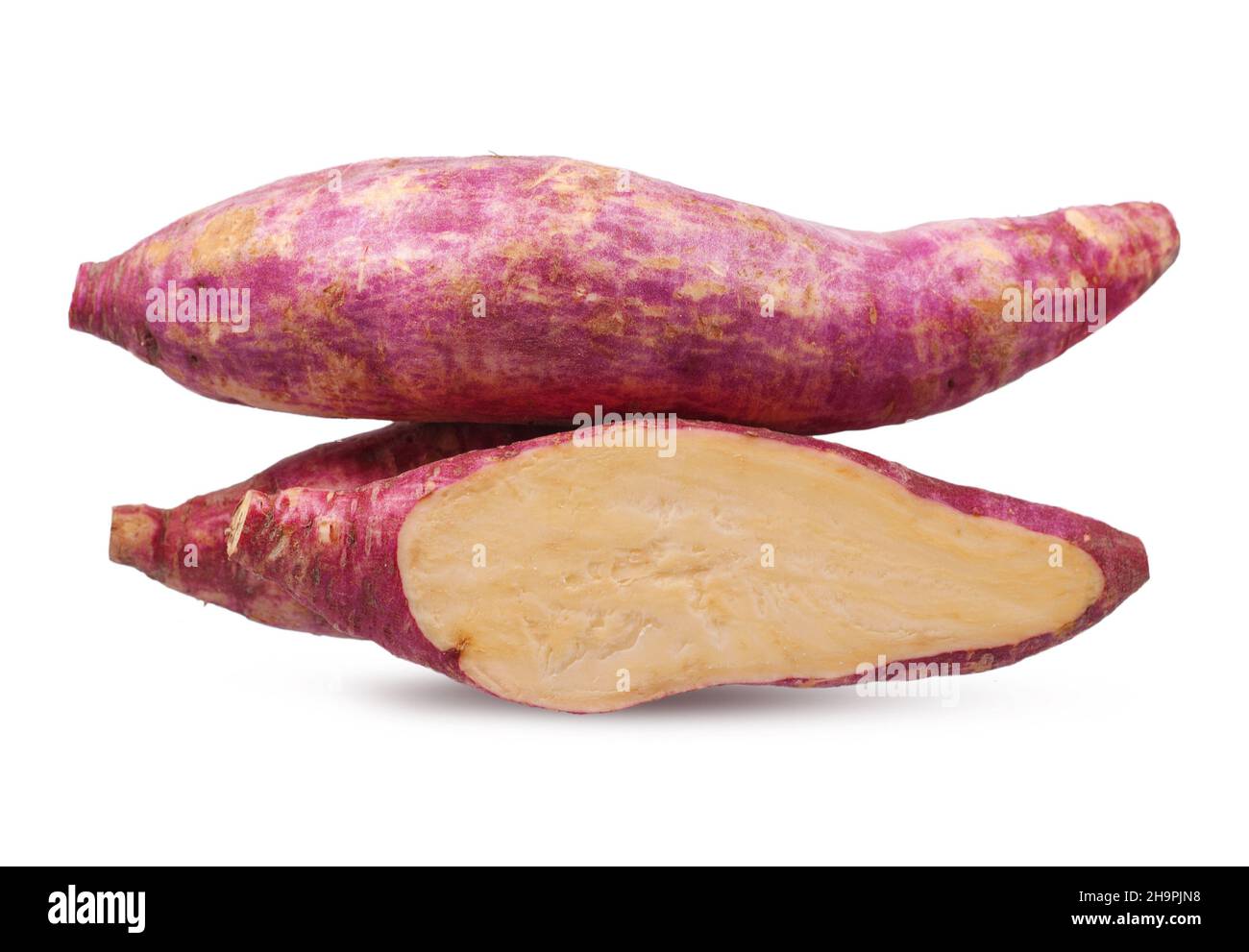 Süßkartoffel isoliert auf weißem Hintergrund Stockfoto