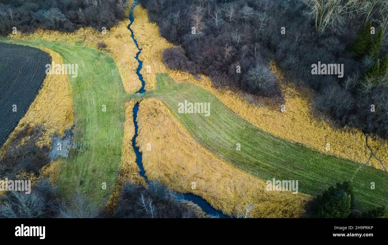 Lebendige Farben im Herbst ländlichen wisconsin Stockfoto